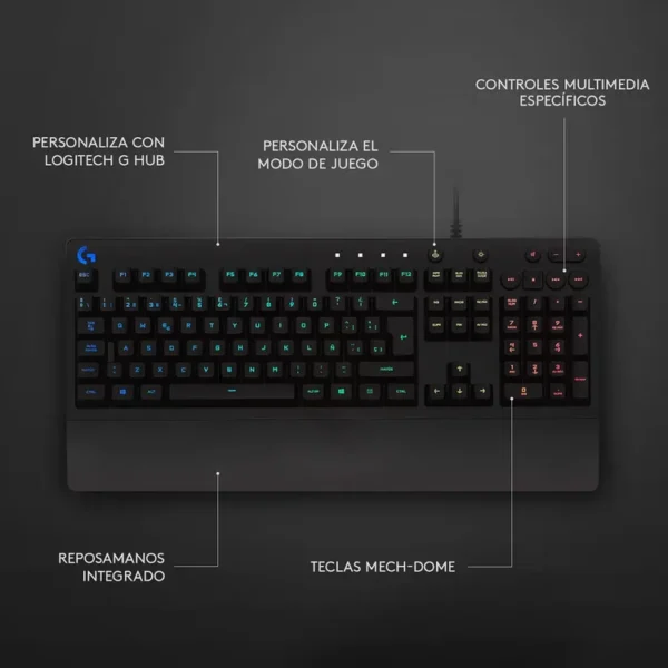 Teclado LOGITECH G Alámbrico Gaming G213 - Imagen 6
