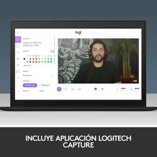 Cámara Web LOGITECH HD Pro Stream C922 - Imagen 9