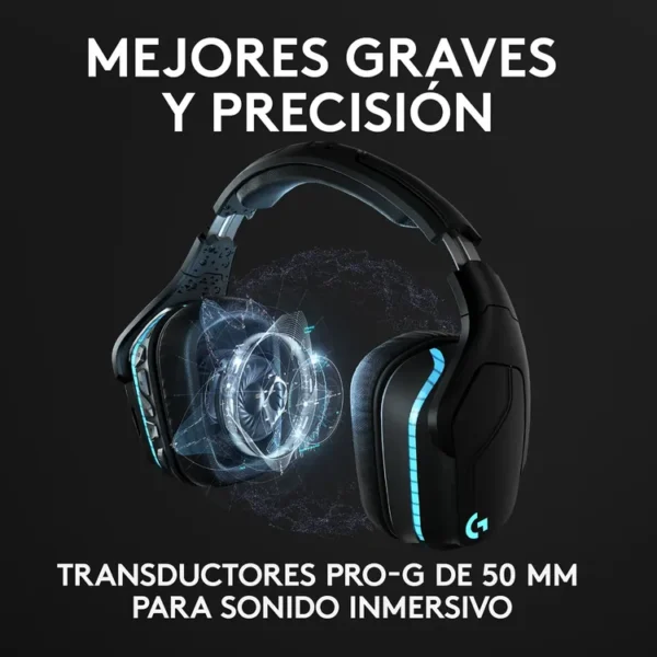 Audífonos de Diadema LOGITECH G Inalámbricos Over Ear Gaming G935 7.1 Negro - Imagen 3