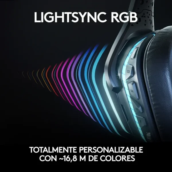 Audífonos de Diadema LOGITECH G Inalámbricos Over Ear Gaming G935 7.1 Negro - Imagen 7
