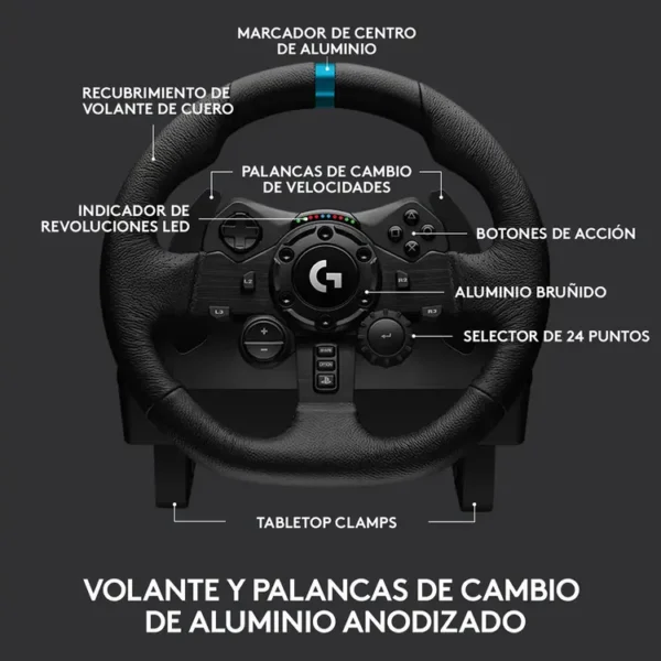 Timón + Pedales LOGITECH G PC, PS4 Y PS5 Gaming G923 - Imagen 6