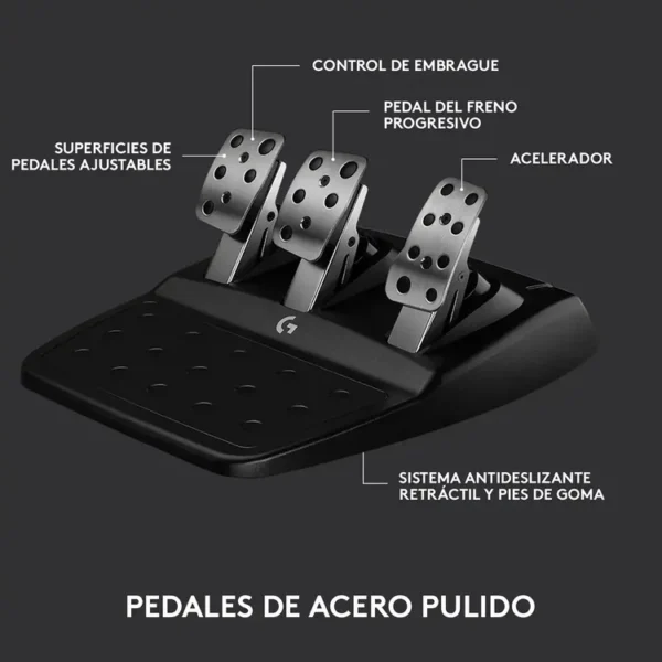 Timón + Pedales LOGITECH G PC, PS4 Y PS5 Gaming G923 - Imagen 7