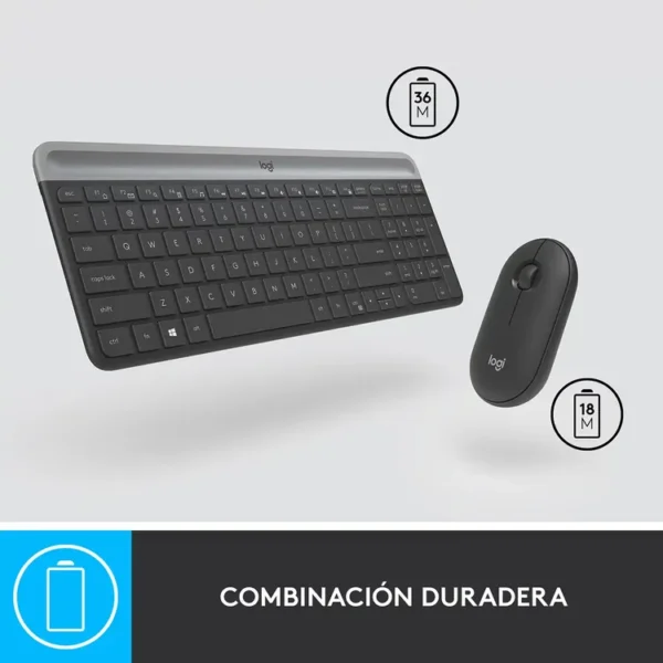 Combo LOGITECH Inalámbrico Teclado + Mouse MK470 - Imagen 5