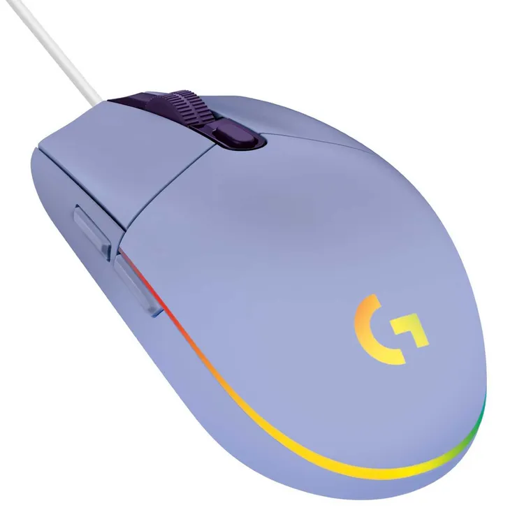 Mouse LOGITECH Alámbrico Gaming G203 Lila