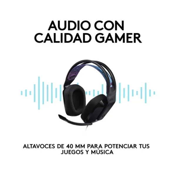 Audífonos de Diadema LOGITECH G Alámbrica Gaming Negra para PC, Xbox One|Series X|S, PS4|PS5, Nintendo Switch y Celulares G335 - Imagen 5