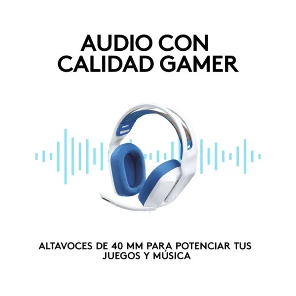Audífonos de Diadema LOGITECH G Alámbrica Gaming Blanco para PC, Xbox One|Series X|S, PS4|PS5, Nintendo Switch y Celulares G335 - Imagen 5