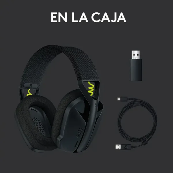Audífonos de Diadema LOGITECH G Inalámbrica Gaming Negro para PC, Mac, PS4|PS5 y Celulares G435 - Imagen 10
