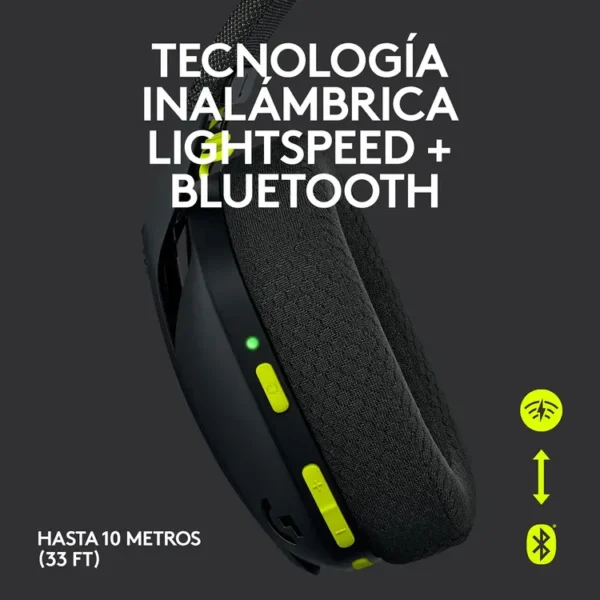 Audífonos de Diadema LOGITECH G Inalámbrica Gaming Negro para PC, Mac, PS4|PS5 y Celulares G435 - Imagen 2