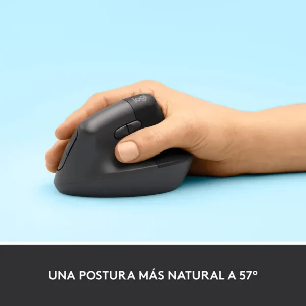 Mouse LOGITECH Inalámbrico USB|Bluetooth Ergonómico Lift Vertical Negro - Imagen 3