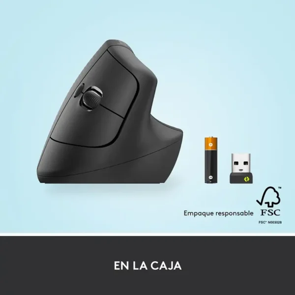 Mouse LOGITECH Inalámbrico USB|Bluetooth Ergonómico Lift Vertical Negro - Imagen 8