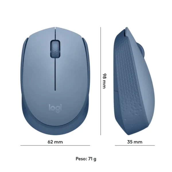 Mouse LOGITECH Inalámbrico Óptico M170 Azul|Gris - Imagen 8