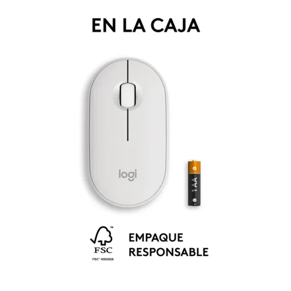 Mouse LOGITECH Óptico Inalámbrico M350S Blanco - Imagen 4