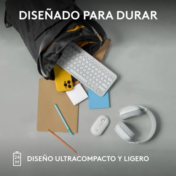 Mouse LOGITECH Óptico Inalámbrico M350S Blanco - Imagen 6