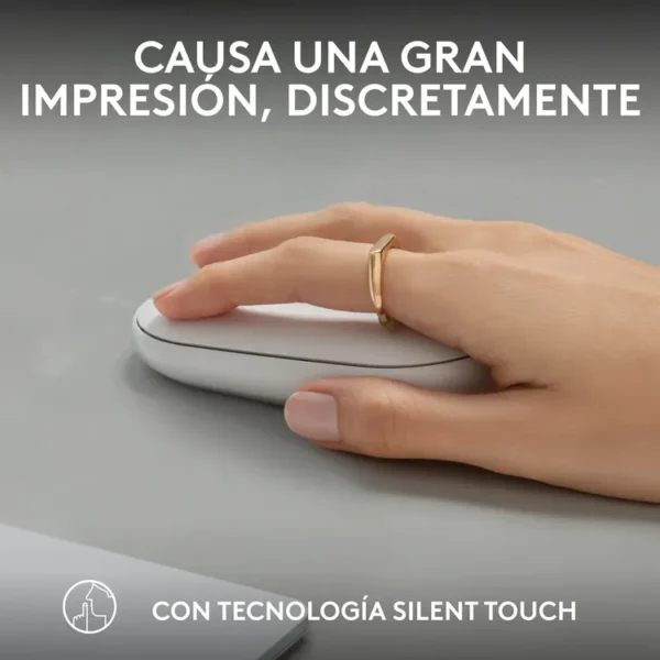 Mouse LOGITECH Óptico Inalámbrico M350S Blanco - Imagen 8