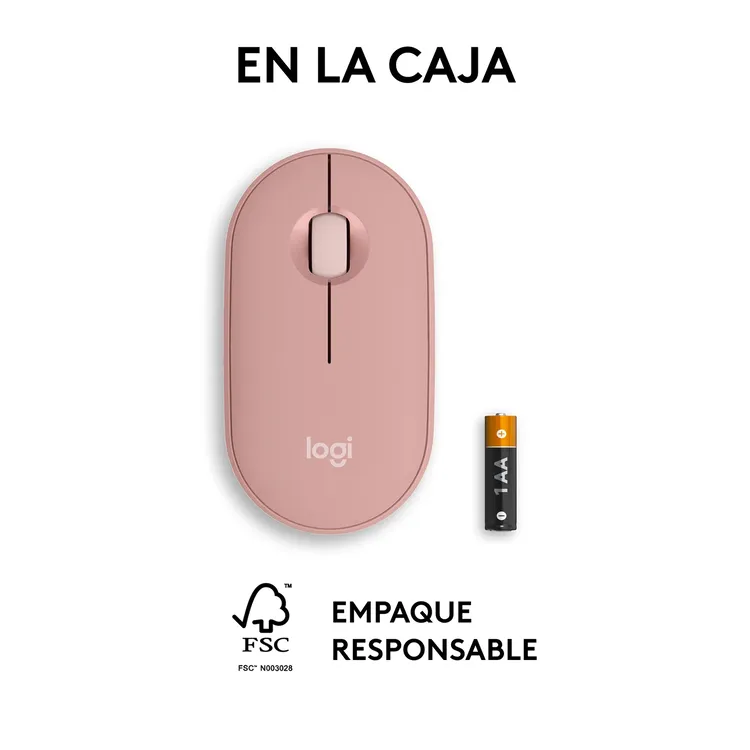 Mouse LOGITECH Óptico Inalámbrico M350S Rosado - Imagen 3