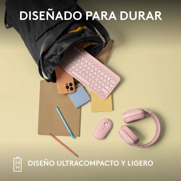 Mouse LOGITECH Óptico Inalámbrico M350S Rosado - Imagen 5