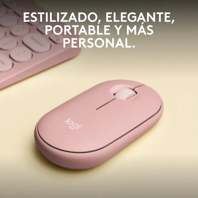 Mouse LOGITECH Óptico Inalámbrico M350S Rosado - Imagen 9