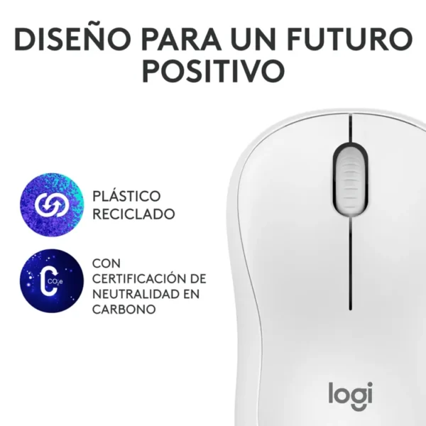 Mouse LOGITECH Inalámbrico Óptico M240 Blanco - Imagen 8
