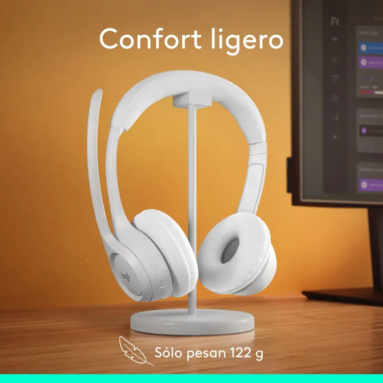 Audifonos de Diadema LOGITECH Inalambrica Bluetooth On Ear Zone 300 Blanco - Imagen 8
