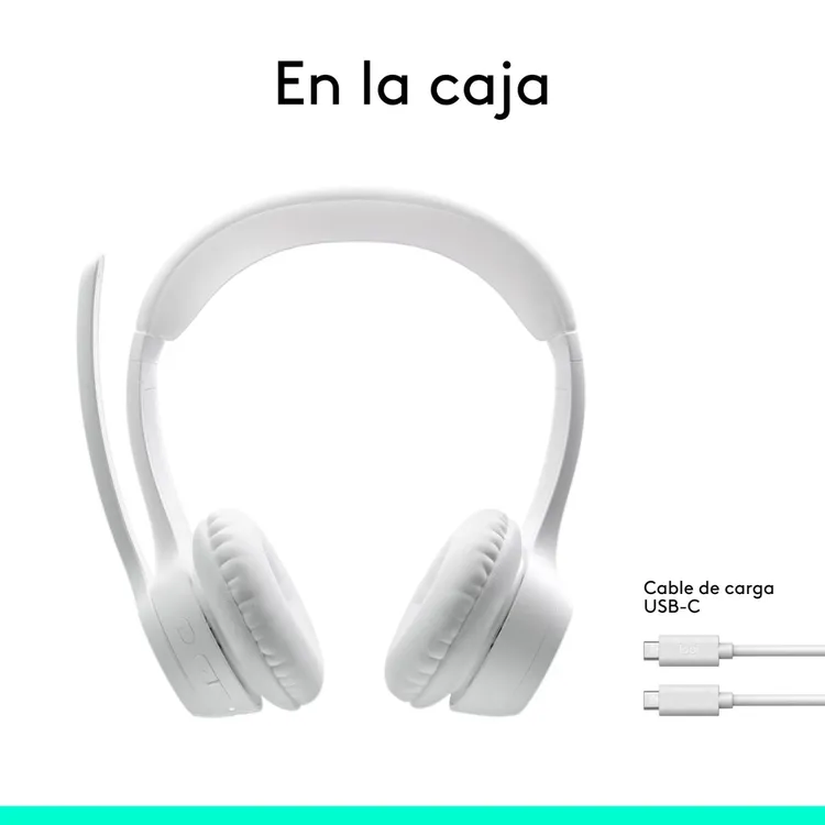 Audifonos de Diadema LOGITECH Inalambrica Bluetooth On Ear Zone 300 Blanco - Imagen 10