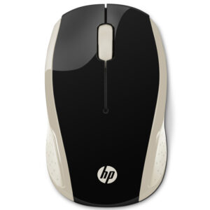 Mouse HP Inalambrico Optico 200-Negro/Dorado