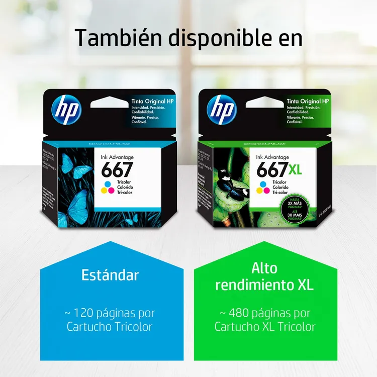 Cartucho de Tinta HP 667 Tricolor - Imagen 3
