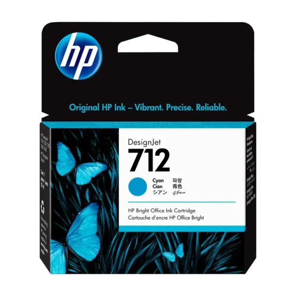 Cartucho de Tinta HP 712 Azul 29ml para Plotter