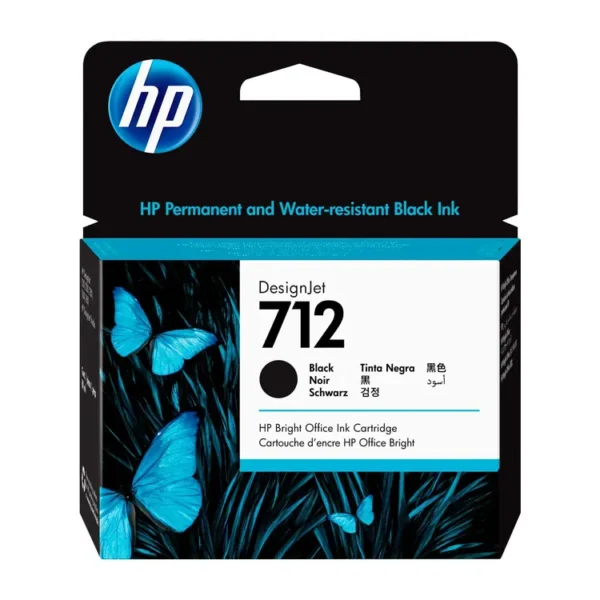 Cartucho de Tinta HP 712 Negro 80ml para Plotter