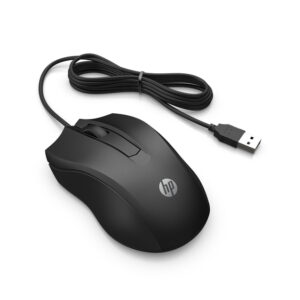 Mouse HP Alámbrico Óptico 100 Negro