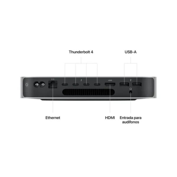 Mac mini MNH73LZ/A - Chip M2 Pro - RAM 16GB - SSD 512 GB - Gris - Imagen 3