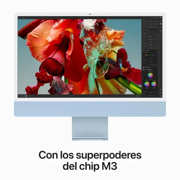 iMac 24" Retina 4,5K Chip M3 Apple CPU 8 núcleos GPU 10 núcleos 512GB Azul - Imagen 4