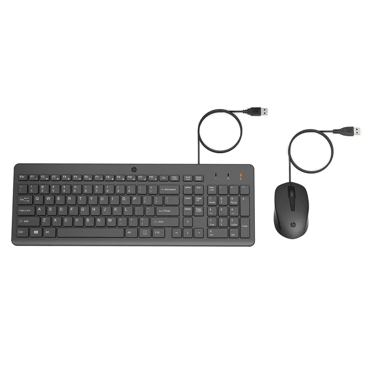 Combo HP Alámbrico Teclado + Mouse 150 Negro