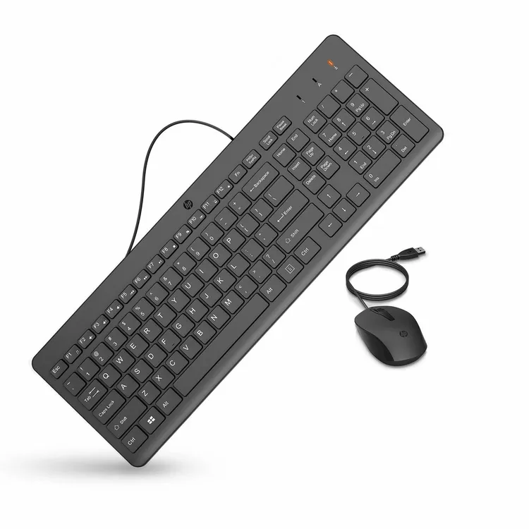 Combo HP Alámbrico Teclado + Mouse 150 Negro - Imagen 4