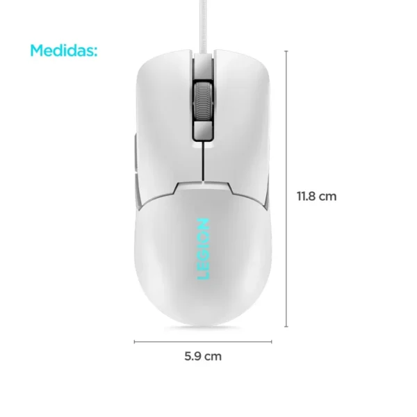 Mouse LENOVO Alámbrico Gaming M300s Blanco - Imagen 4