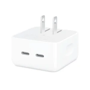Adaptador|Cargador de Corriente APPLE Dual 35W USB-C a USB-C Blanco (Clavijas Plegables)