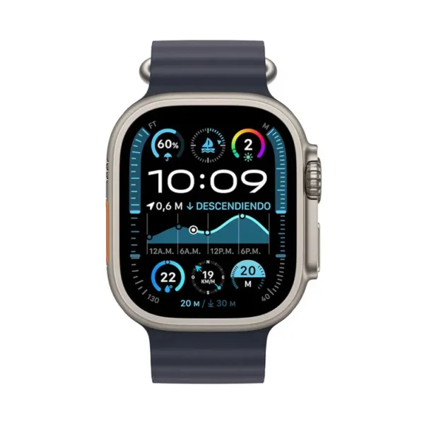 Apple Watch Ultra 2 GPS + Cellular de 49 mm Caja de Titanio Natural, Correa Ocean Azul Marino Talla S|M|L - Imagen 2