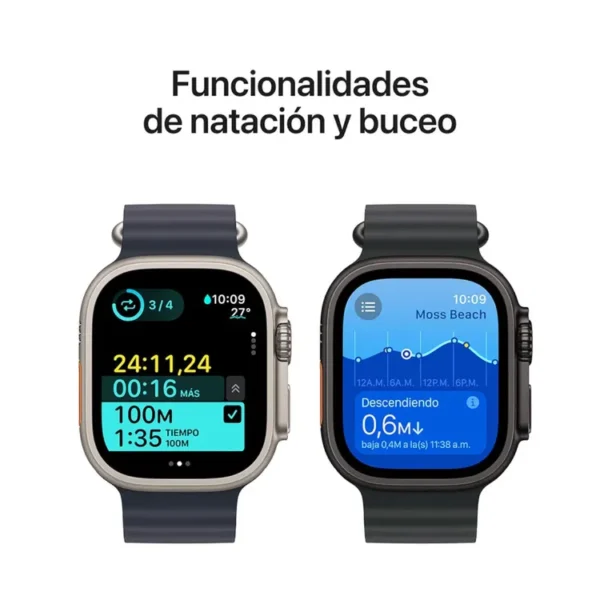 Apple Watch Ultra 2 GPS + Cellular de 49 mm Caja de Titanio Negro, Correa Ocean Negra Talla S|M|L - Imagen 5