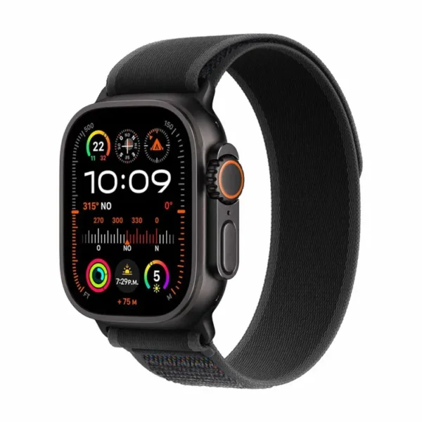 Apple Watch Ultra 2 GPS + Cellular de 49 mm Caja de Titanio Negro, Correa Loop Trail Negra - Talla M|L