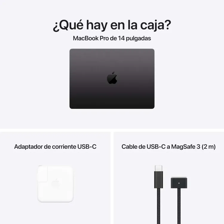 Macbook Pro 14" Pulgadas Chip M4 CPU 10 núcleos GPU 10 núcleos - RAM 16GB- SSD 512GB - Negro Espacial - Imagen 8