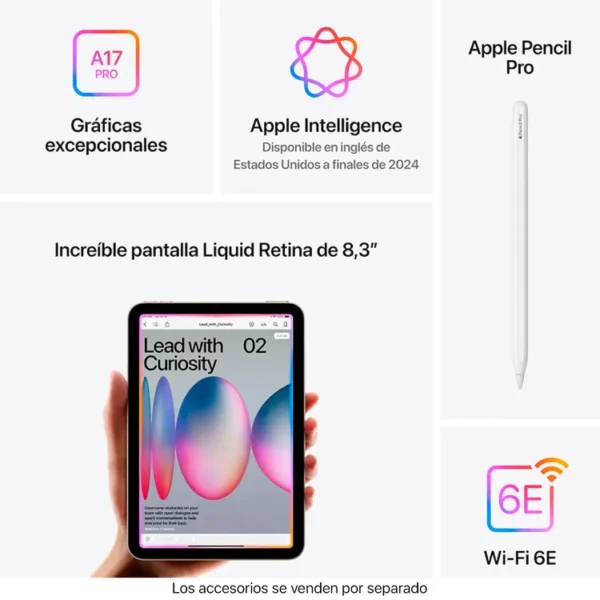 iPad Mini 8.3" Pulgadas 256GB WiFi Blanco Estelar - Imagen 7