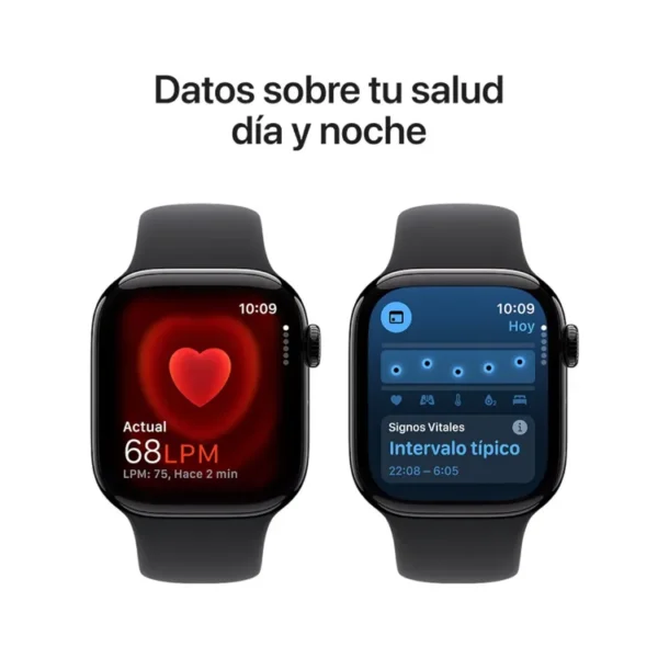 Apple Watch Series 10 GPS de 42 mm Caja de Aluminio en Negro Azabache, Correa Deportiva Negra Talla S|M - Imagen 5