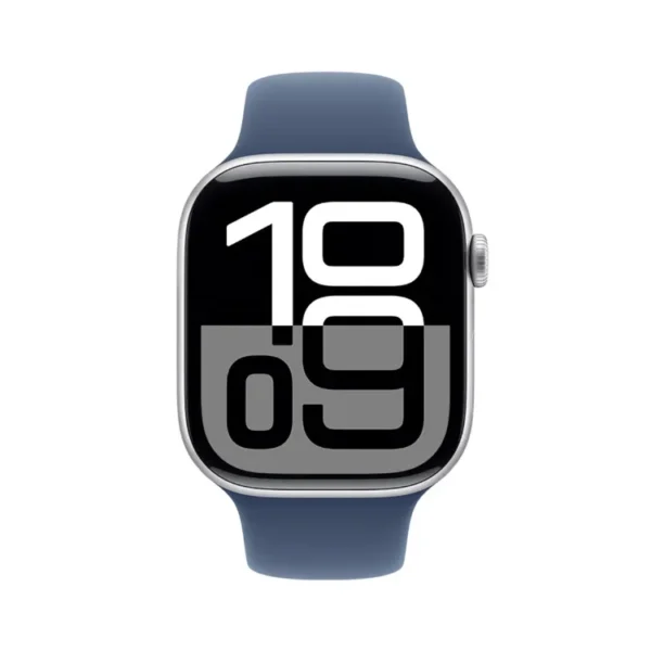 Apple Watch Series 10 GPS de 46 mm Caja de Aluminio en Plata, Correa Deportiva Azul Denim Talla M|L - Imagen 2