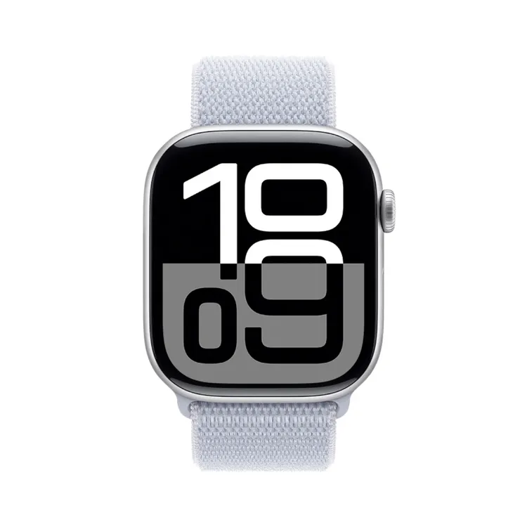 Apple Watch Series 10 GPS de 46 mm Caja de Aluminio en Plata, Correa Loop Deportiva Azul Nube Talla S|M|L - Imagen 2