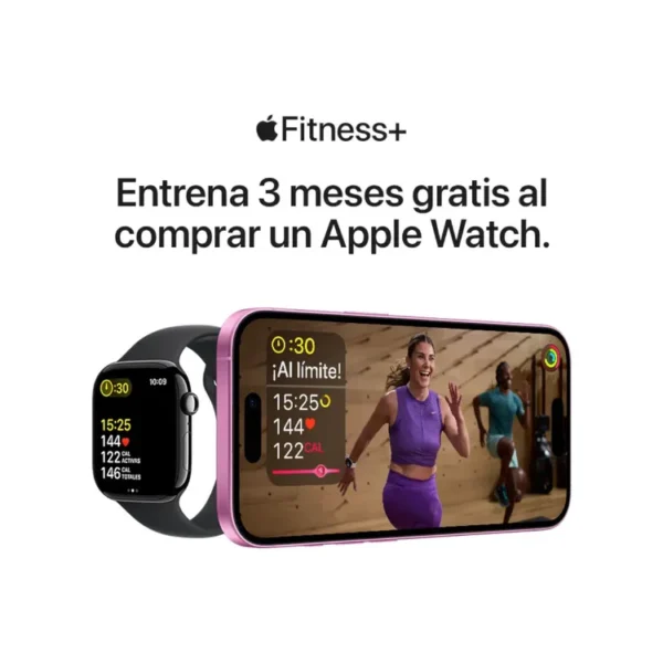 Apple Watch Series 10 GPS de 46 mm Caja de Aluminio en Oro Rosa, Correa Deportiva Rosa Rubor Talla S|M - Imagen 10