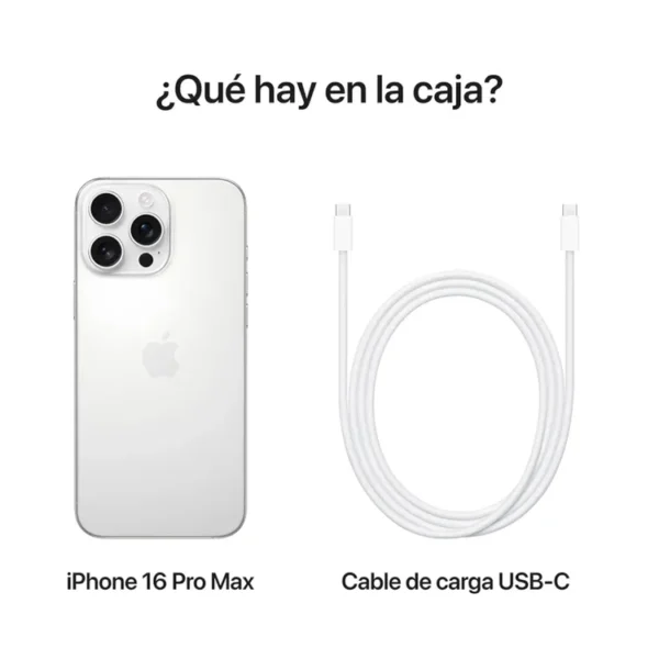 iPhone 16 Pro Max 256 GB Titanio Blanco - Imagen 3