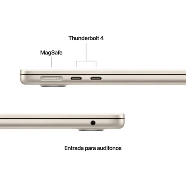 Macbook Air 13" Pulgadas Chip M4 CPU 10 Núcleos GPU 10 Núcleos - RAM 16GB - SSD 512GB - Blanco Estelar - Imagen 7