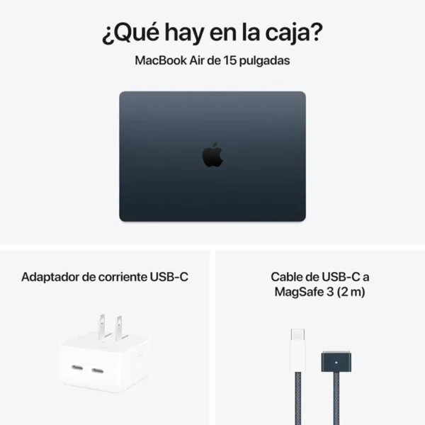 Macbook Air 15" Pulgadas Chip M4 CPU 10 Núcleos GPU 10 Núcleos - RAM 16GB - SSD 256GB - Azul Medianoche - Imagen 10