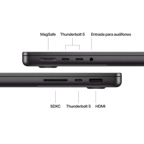 Macbook Pro 14" Pulgadas Chip M4 Max CPU 14 núcleos GPU 32 núcleos - RAM 36GB - SSD 1TB - Negro Espacial - Imagen 7