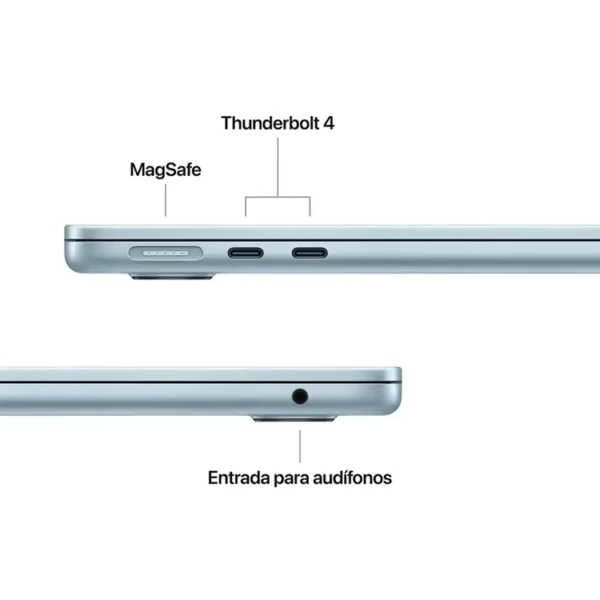 Macbook Air 13" Pulgadas Chip M4 CPU 10 Núcleos GPU 10 Núcleos - RAM 24GB - SSD 512GB - Azul Cielo - Imagen 7