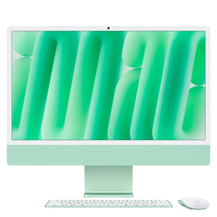iMac 24"Retina 4.5K Chip M4 Apple CPU 8 núcleos GPU 8 núcleos RAM 16GB - Disco SSD 256GB - Verde